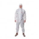 白色带帽连体防护服