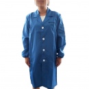 浅藏青方格防静电大褂